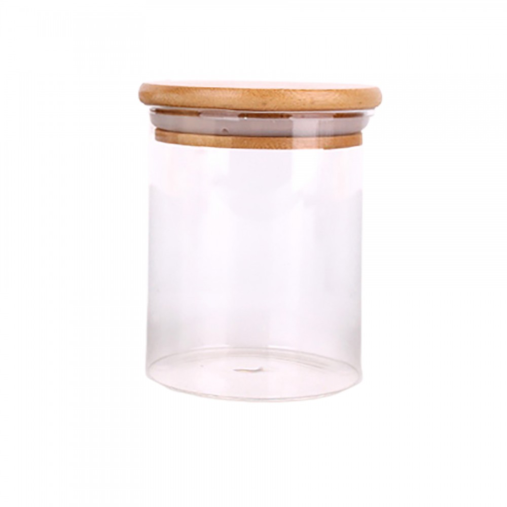 Logo Branded 3.8oz Glass Jars With Bamboo Lids