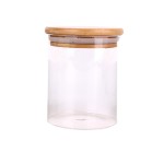 Logo Branded 3.8oz Glass Jars With Bamboo Lids