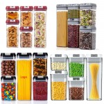 Airtight Food Storage Containers 5 Pcs BPA Free Plastic Cereal Containers with Easy Lock Lids Logo Branded
