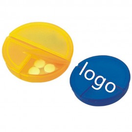 Capsule 3 Grid Pill Case Custom Imprinted