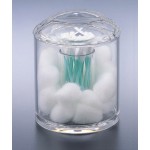 Logo Branded 2-In-1 Diamond-Lid Cotton Ball & Swab Box