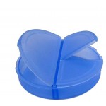Custom Printed Pill Box - Three Compartments - Translucent Blue
