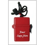 Waterproof Container - Solid Red Logo Branded