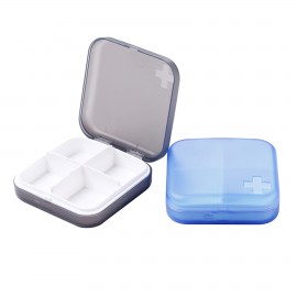 Custom Imprinted High Quality 4-Grid Pill Box