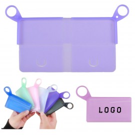 Custom Imprinted Foldable Silicone Face Mask Holder Storage Case