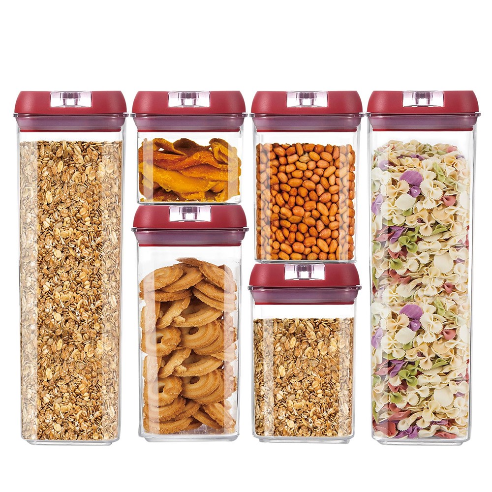Airtight Food Storage Containers Set of 6 Pieces Custom Printed