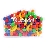 Logo Branded Plastic House Shape Container - Empty