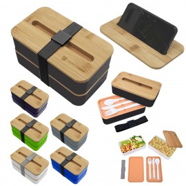 Stackable Bento Box With Phone Stand Custom Imprinted