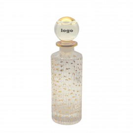 Logo Branded Glass Bottle With Real Gold Painting