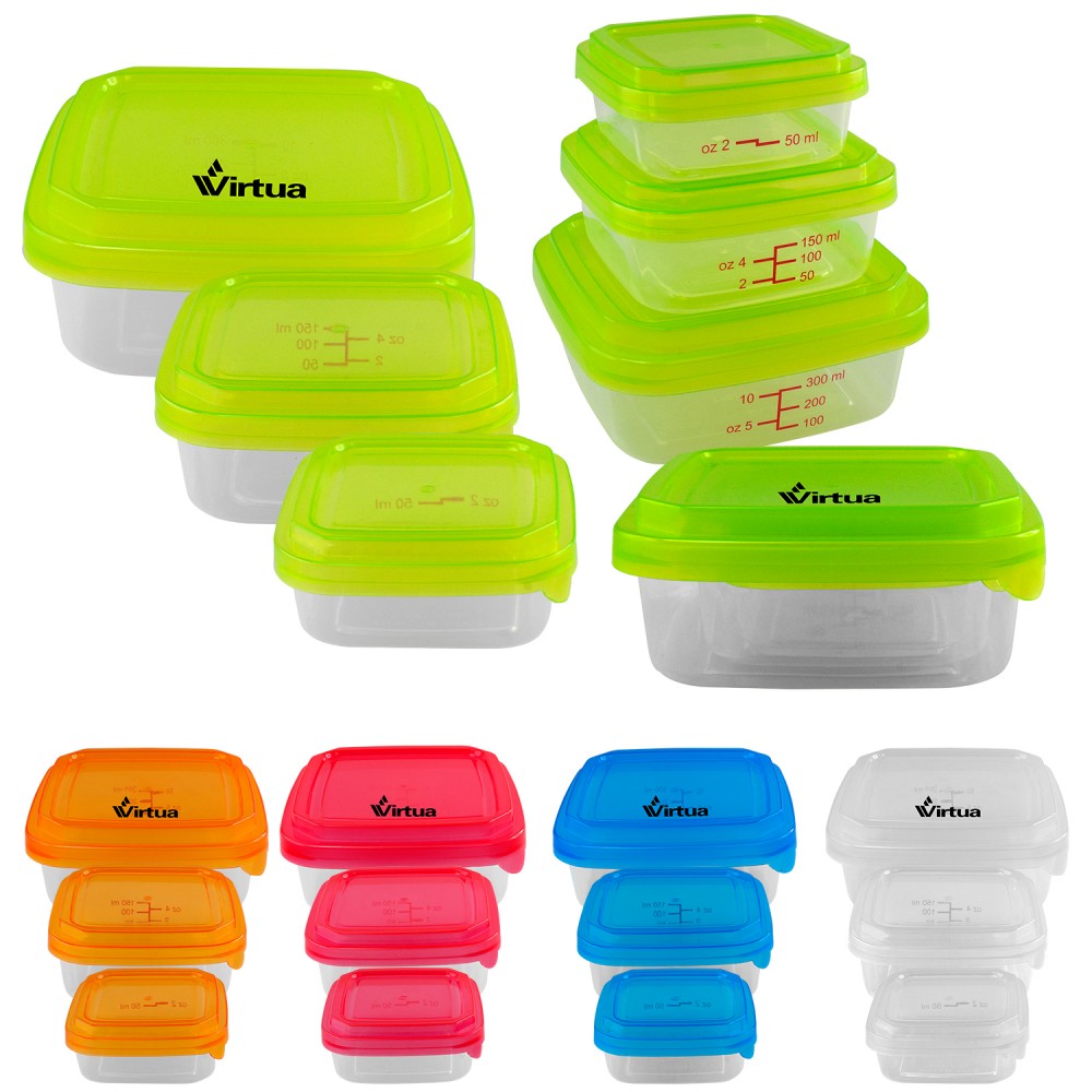 Square Portion Control Containers Logo Branded