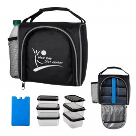 Custom Printed Prep & Chill Lunch Cooler With Container Set  Custom Printed Prep & Chill Lunch Cooler With Container Set