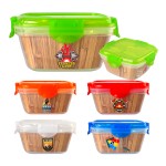 Logo Branded Full Color Bamboo Clip Top Container