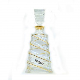 Logo Branded Glass Bottle With Gold-Painted  Logo Branded Glass Bottle With Gold-Painted