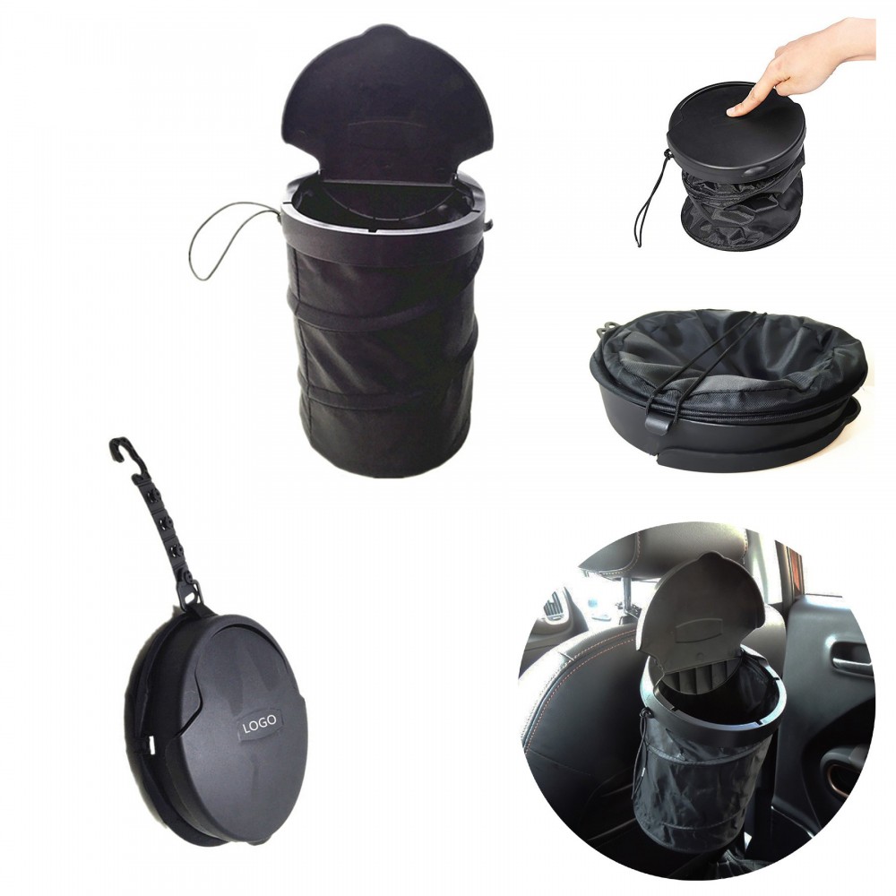 Collapsible Car Trash Bin with Lid Custom Imprinted Collapsible Car Trash Bin with Lid Custom Imprinted