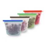1500 Ml Silicone Storage Bags Silicone Containers Custom Printed