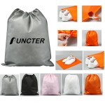 Custom Imprinted 10" x 14.2" Non-Woven Drawstring Bag Travel Storage Bags For Clothes Shoes