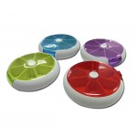 Round Rotating Pill Box w/7 Compartments Logo Branded