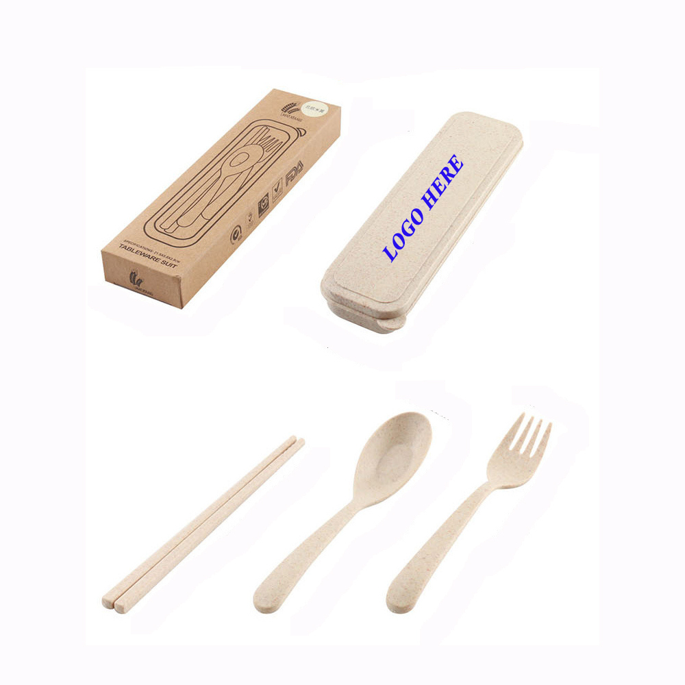 Logo Branded 3-in-1 Tableware Set Logo Branded 3-in-1 Tableware Set