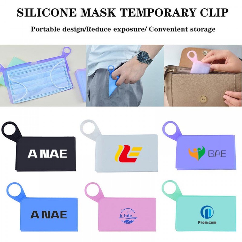 Logo Branded Silicone Storage Clip for Disposable Mask Logo Branded Silicone Storage Clip for Disposable Mask