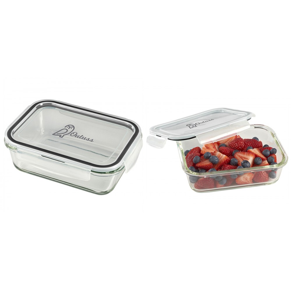 Custom Printed Glass Leakproof 875ml Food Storage Container Custom Printed Glass Leakproof 875ml Food Storage Container
