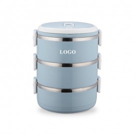 Round Stainless Steel Lunch Box Custom Imprinted