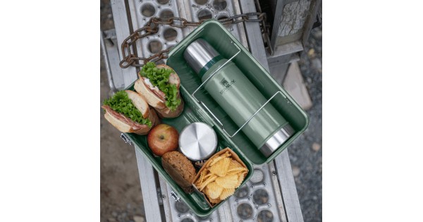 Classic 10qt Lunch Box + 1QT Food Jar Combo - DezineCorp