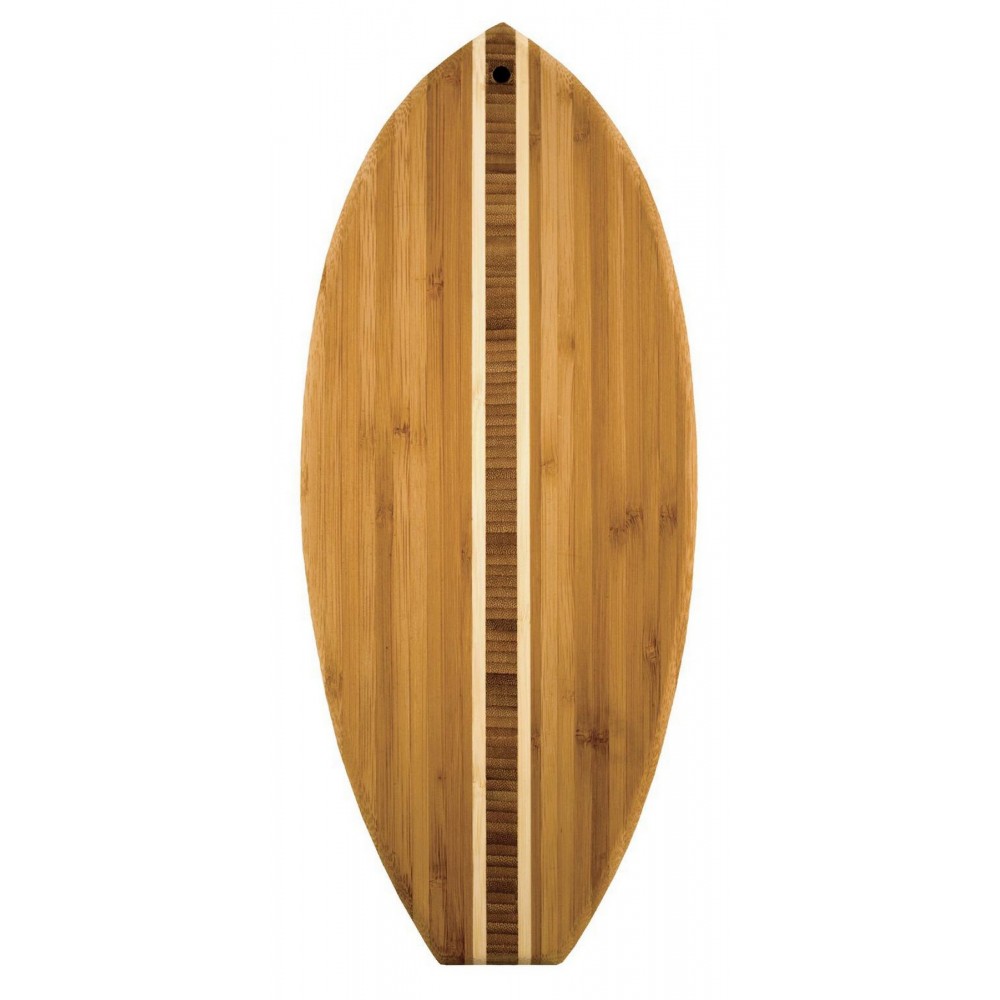Surf Board Bamboo Cutting Board with Logo