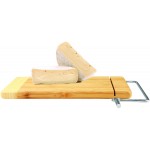 Bamboo Rectangle Cutting Board with Metal Cheese Cutter, 12" x 6" with Logo