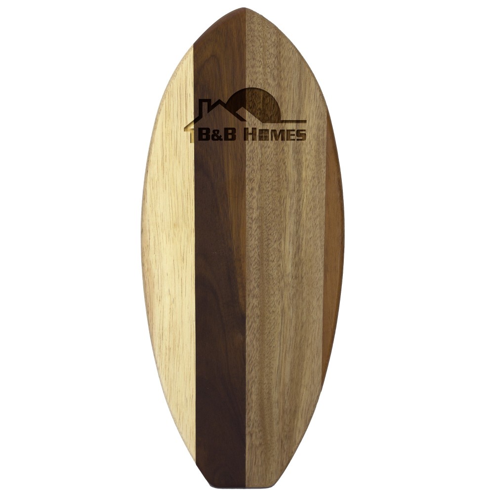 Rock & Branch Shiplap Series Lil' Surfer Cutting & Serving Board with Logo