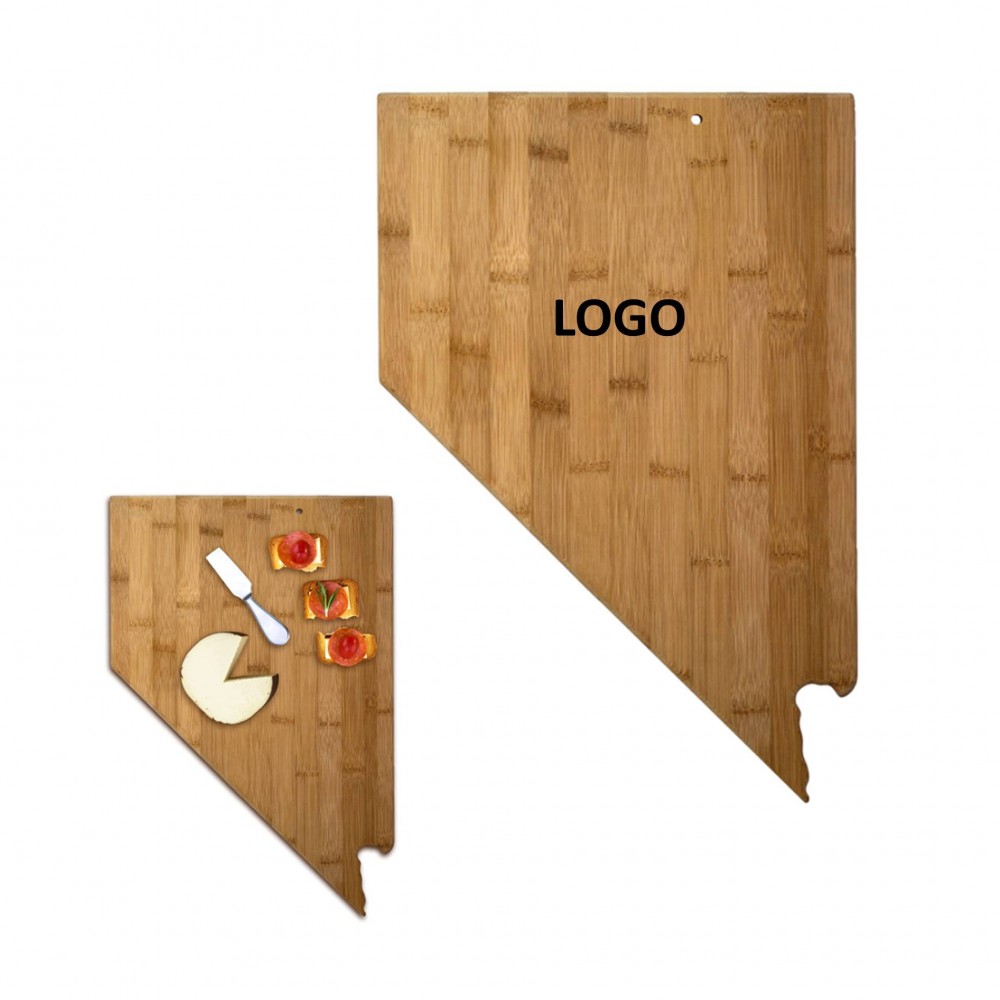 Nevada Shaped Wooden Cutting Board Custom Imprinted