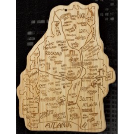 Atlanta City Life Cutting & Serving Board with Logo