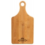 Logo Branded Bamboo Cutting Board With Handle 7 x 13.5 x .5"