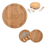 3-piece Bamboo Cheese Server Kit with Logo