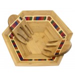 Custom Engraved Totally Bamboo Marrakesh Salad Bowl & Salad Hands Set