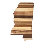 Promotional Rock & Branch Shiplap Series Mississippi State Shaped Wood Serving & Cutting Board