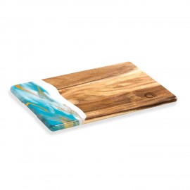 Acacia Bread Board with Logo  Acacia Bread Board with Logo