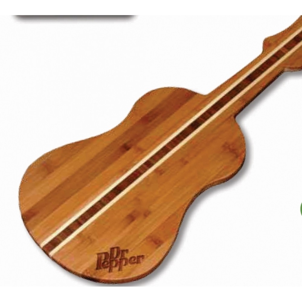 Ukulele/Guitar Shape Bamboo Cutting Board with Logo