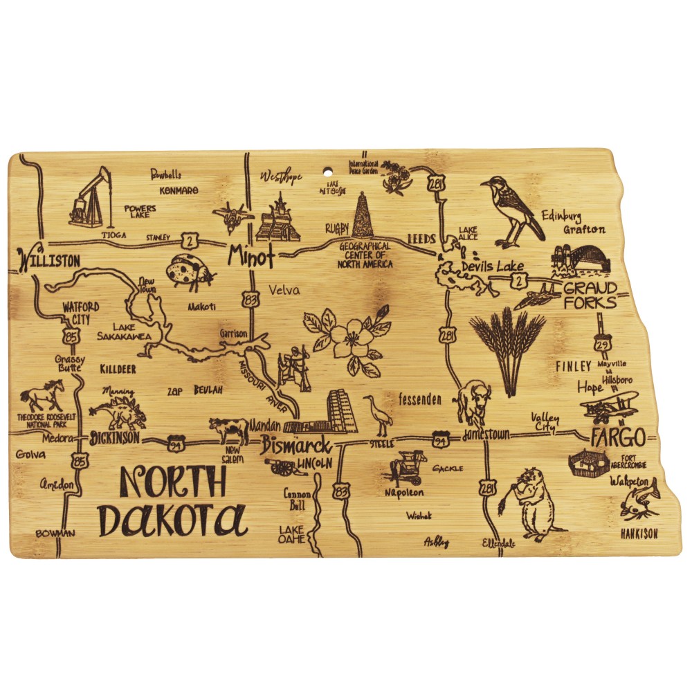 Destination North Dakota Cutting & Serving Board with Logo