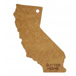 14" Vellum California Shaped Wood Paper Composite Serving & Cutting Board with Logo