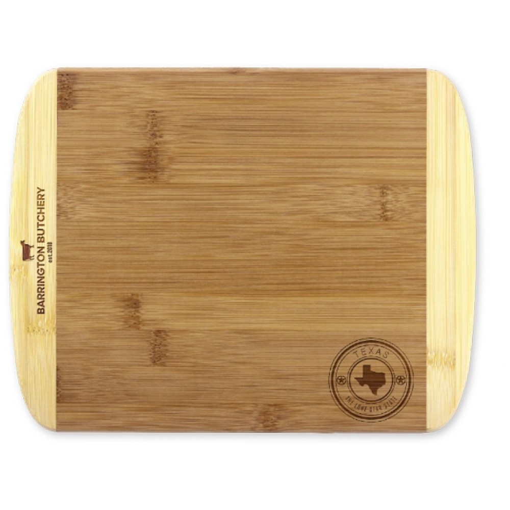 Arkansas State Stamp 2-Tone 11" Cutting Board with Logo