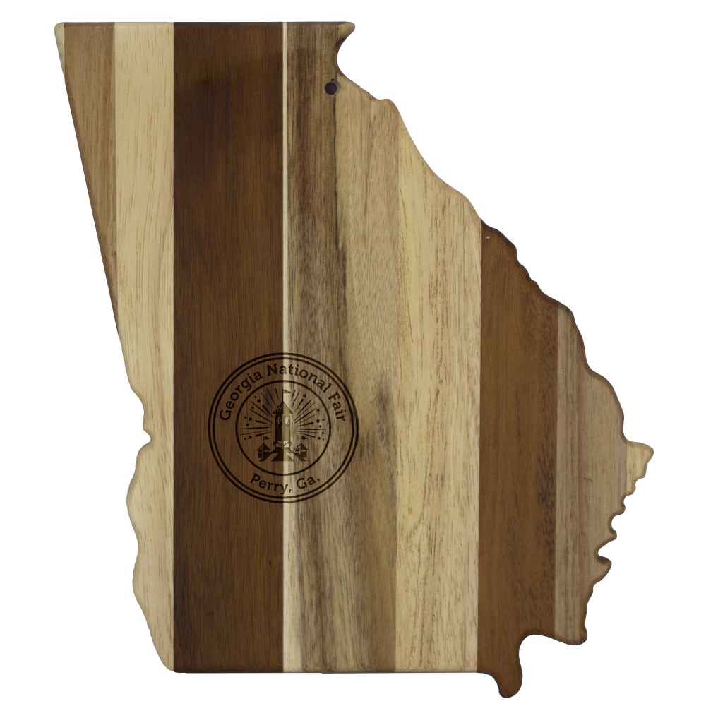 Promotional Rock & Branch Shiplap Series Georgia State Shaped Wood Serving & Cutting Board