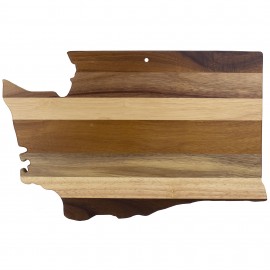 Personalized Rock & Branch Shiplap Series Washington State Shaped Wood Serving & Cutting Board