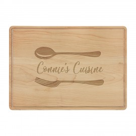 13" x 9" Maple Cutting Board with Juice Groove with Logo