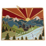 Logo Branded Colorado State Shaped Cutting & Serving Board w/Artwork by Summer Stokes