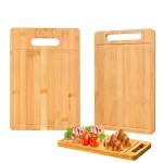 Bamboo Cutting Board with Hand Grip Wood Chopping Board with Logo