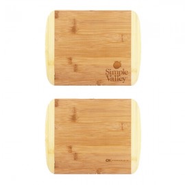 Two-Tone Bamboo Cutting Board 11" x 8-3/4" Custom Imprinted