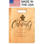 13 3/4" x 9 3/4" Maple Cutting Board MADE IN THE USA! with Logo