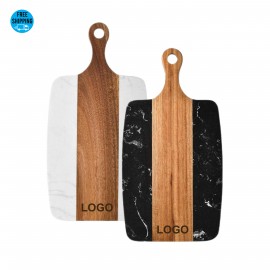 Acacia Marble Serving Board - OCEAN with Logo  Acacia Marble Serving Board - OCEAN with Logo