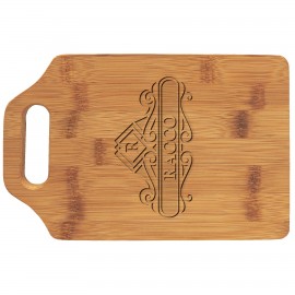Logo Branded 9" x 6" Bamboo Cutting Board with Handle