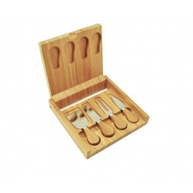 True Formaggio: Bamboo Cheese Board & Tool Set with Logo  True Formaggio: Bamboo Cheese Board & Tool Set with Logo